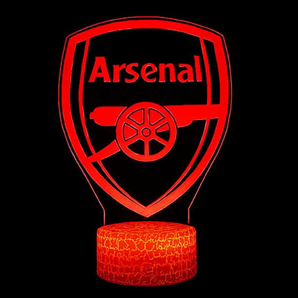 Lampka nocna LED 3D Arsenal FC – piłka nożna – pilot, 16 kolorów, USB – zdjęcie produktu