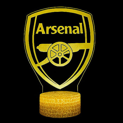 Lampka nocna LED 3D Arsenal FC – piłka nożna – pilot, 16 kolorów, USB – zdjęcie produktu