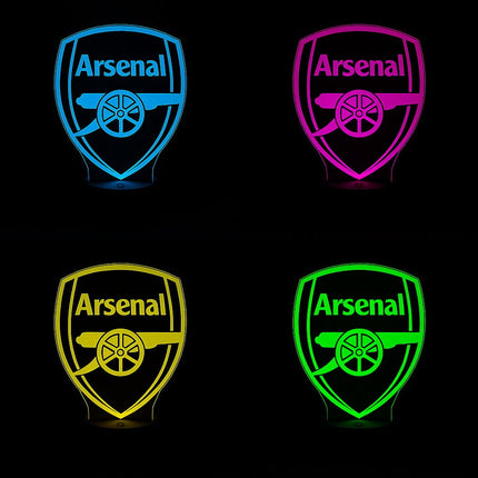 Lampka nocna LED 3D Arsenal FC – pilot, 16 kolorów, USB – zdjęcie produktu