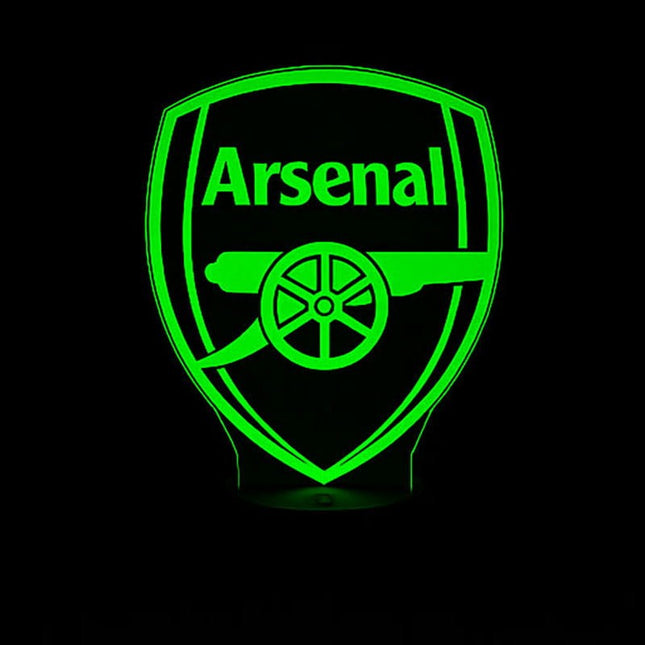 Lampka nocna LED 3D Arsenal FC – pilot, 16 kolorów, USB – zdjęcie produktu