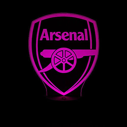 Lampka nocna LED 3D Arsenal FC – pilot, 16 kolorów, USB – zdjęcie produktu