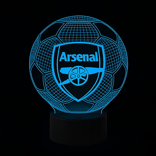 Lampka nocna LED 3D Arsenal FC – piłka – pilot, 16 kolorów, USB – zdjęcie produktu