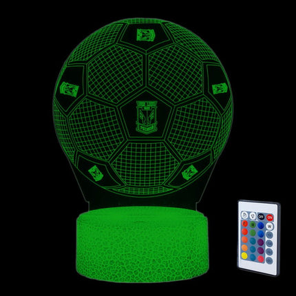 Lampka nocna LED 3D Lech Poznań – piłka – pilot, 16 kolorów, USB – zdjęcie produktu