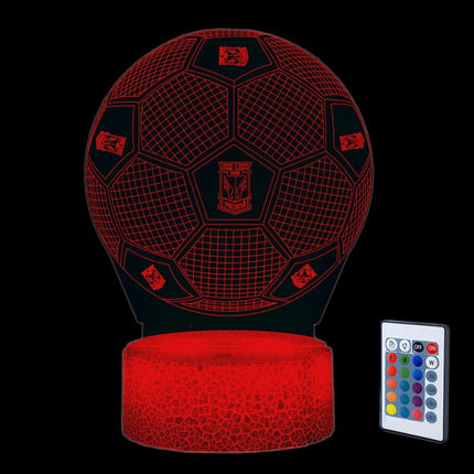 Lampka nocna LED 3D Lech Poznań – piłka – pilot, 16 kolorów, USB – zdjęcie produktu