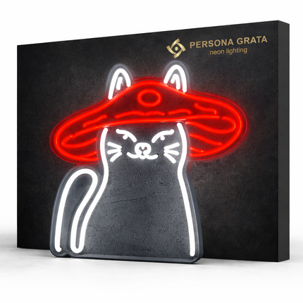Neon LED Kot kowboj na ścianę – USB – zdjęcie produktu