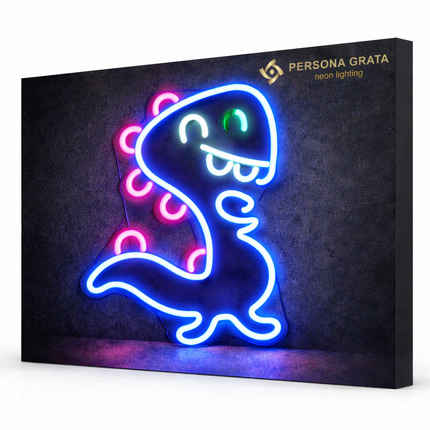 Neon LED Dinozaur Jurassic na ścianę – USB – zdjęcie produktu