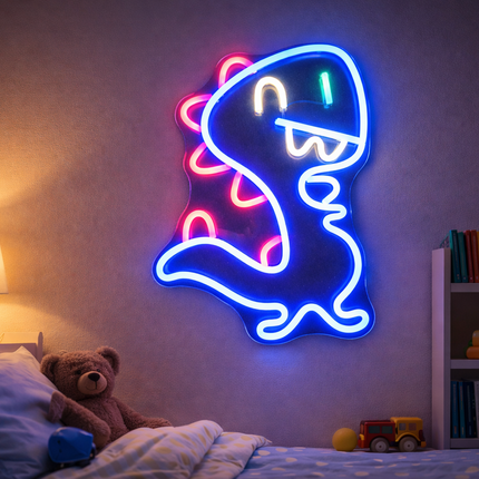 Neon LED Dinozaur Jurassic na ścianę – USB – zdjęcie produktu