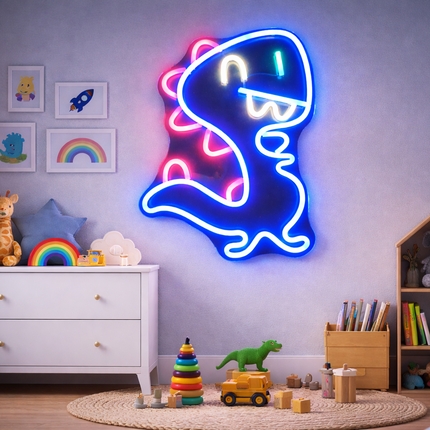 Neon LED Dinozaur Jurassic na ścianę – USB – zdjęcie produktu