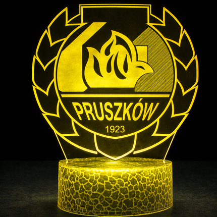 Lampka nocna LED 3D Znicz Pruszków – pilot, 16 kolorów, USB – zdjęcie produktu