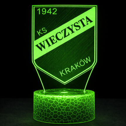 Lampka nocna LED 3D Wieczysta Kraków – USB – zdjęcie produktu