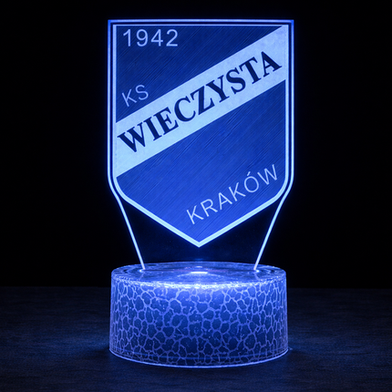 Lampka nocna LED 3D Wieczysta Kraków – USB – zdjęcie produktu