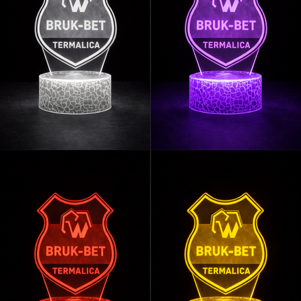 Lampka nocna LED 3D Bruk-Bet Termalica – pilot, 16 kolorów, USB – zdjęcie produktu