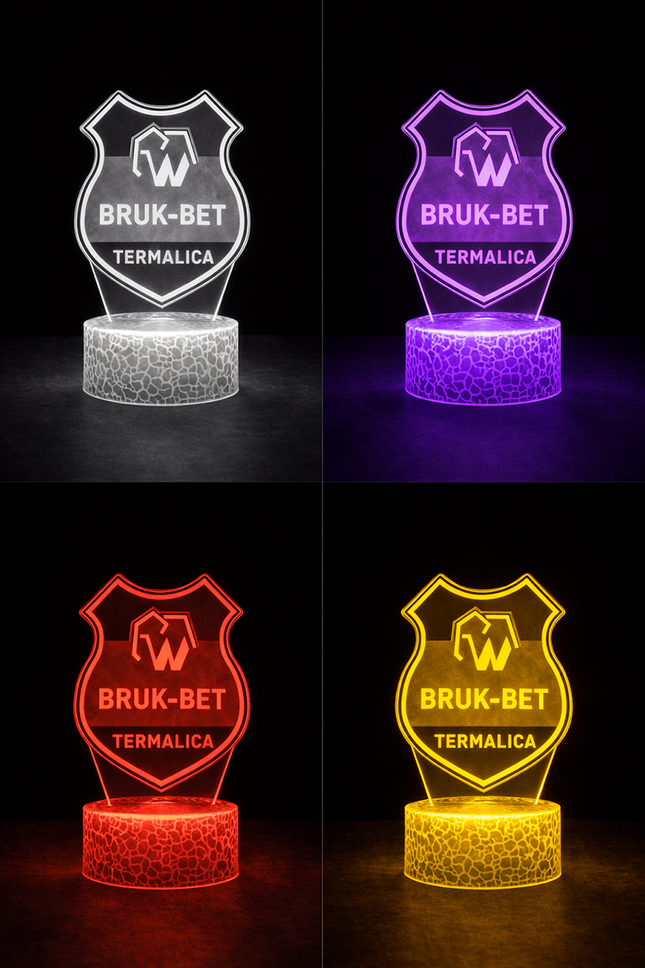 Lampka nocna LED 3D Bruk-Bet Termalica – pilot, 16 kolorów, USB – zdjęcie produktu