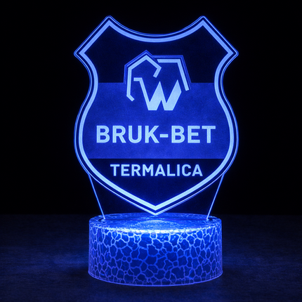 Lampka nocna LED 3D Bruk-Bet Termalica – pilot, 16 kolorów, USB – zdjęcie produktu