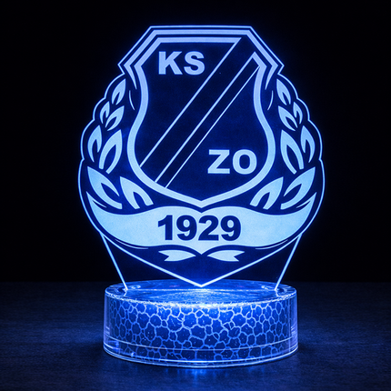 Lampka nocna LED 3D KSZO Ostrowiec Świętokrzyski – USB – zdjęcie produktu