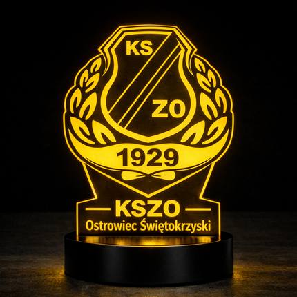 Lampka nocna LED 3D KSZO Ostrowiec Świętokrzyski – USB – zdjęcie produktu