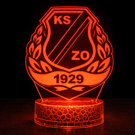 Lampka nocna LED 3D KSZO Ostrowiec Świętokrzyski – USB – zdjęcie produktu