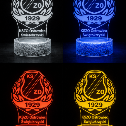 Lampka nocna LED 3D KSZO Ostrowiec Świętokrzyski – USB – zdjęcie produktu
