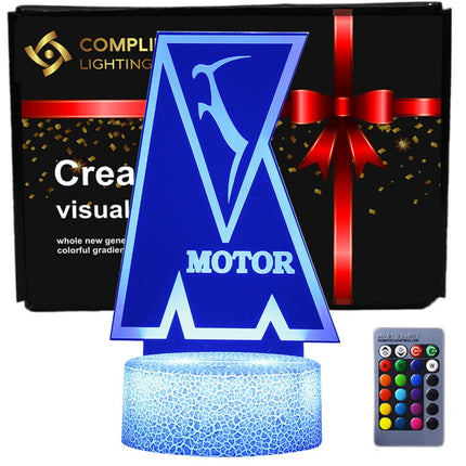 Lampka nocna LED 3D Motor Lublin – pilot, 16 kolorów, USB