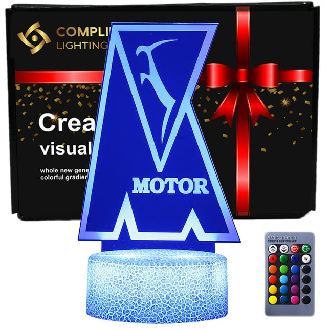 Lampka nocna LED 3D Motor Lublin – pilot, 16 kolorów, USB