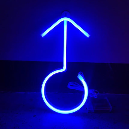 Neon LED Symbol mężczyzny na ścianę – 18 × 16 cm, USB/baterie