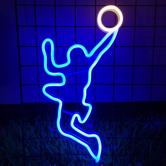 Neon LED Siatkarz na ścianę – USB/baterie