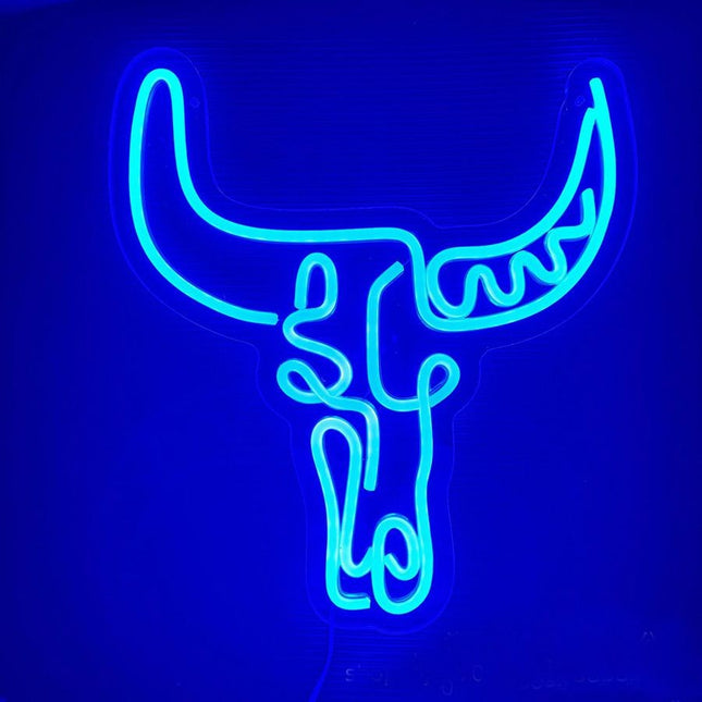 Neon LED Byk na ścianę – USB