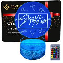 Lampka nocna LED 3D Stray Kids – pilot, 16 kolorów, USB